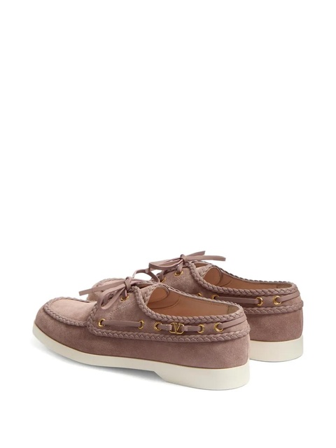 Valentino Garavani braided-edge boat shoes - Pink - zdjęcie produktu nr 2