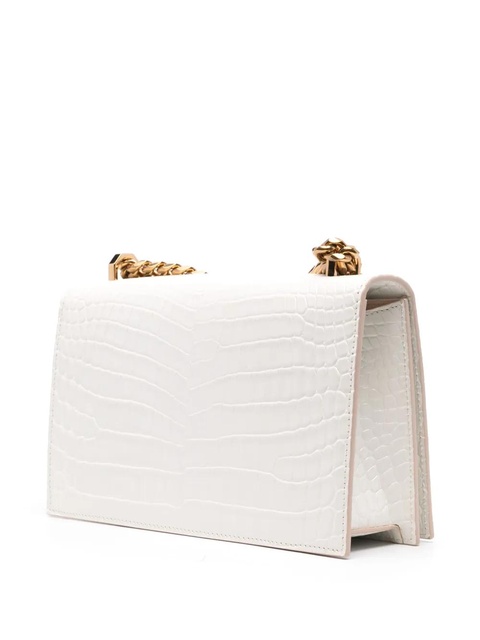 Alexander McQueen Jewelled embossed shoulder bag - White - zdjęcie produktu nr 2