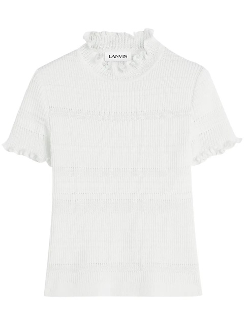Lanvin cotton knitted T-shirt - White - zdjęcie produktu nr 1