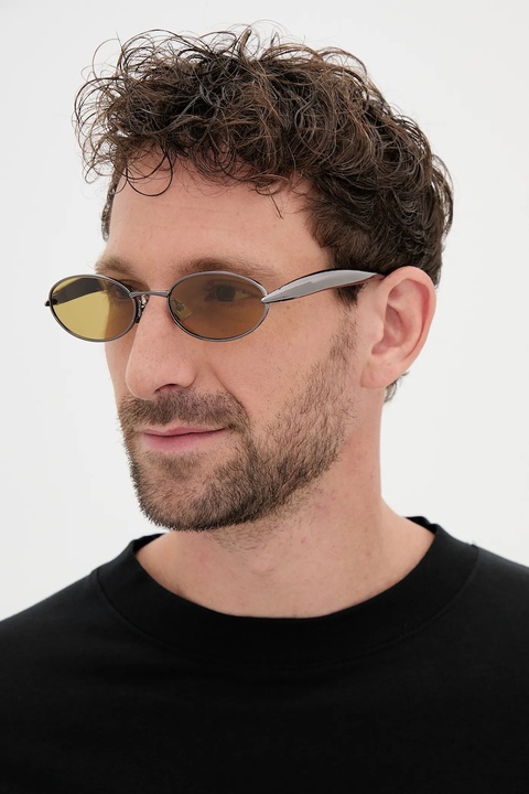 Bottega Veneta okulary przeciwsłoneczne kolor żółty BV1386S - zdjęcie produktu nr 1