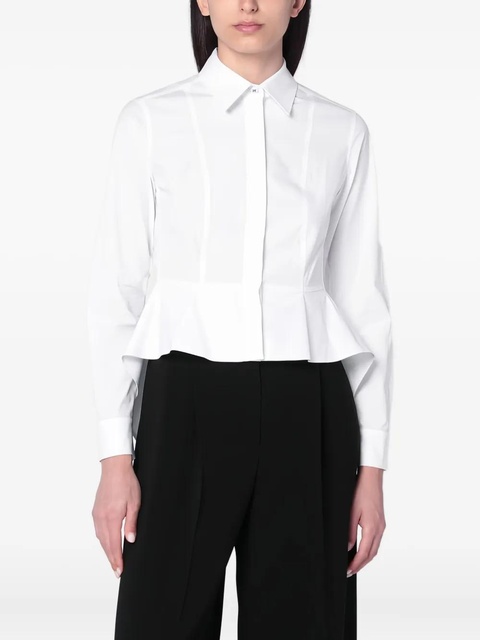 Max Mara logo-button long-sleeve shirt - White - zdjęcie produktu nr 2