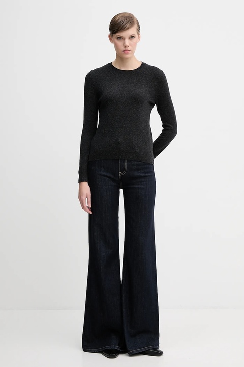 United Colors of Benetton sweter wełniany damski kolor szary lekki 1002D1K01 - zdjęcie produktu nr 2