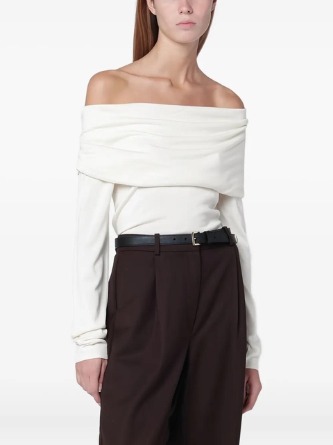 Almada Label draped maglia top - Neutrals - zdjęcie produktu nr 1