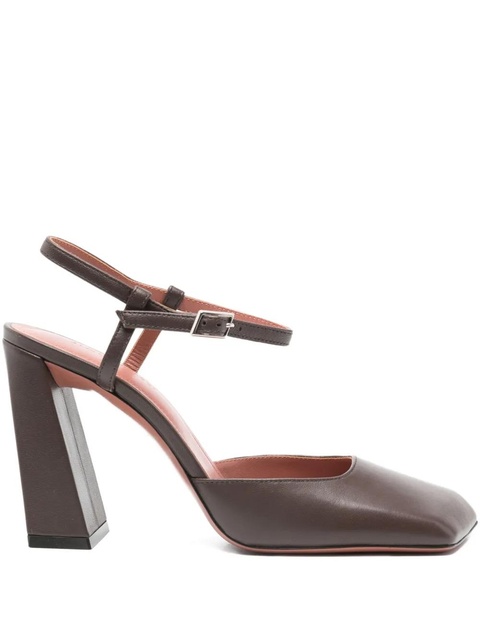 Amina Muaddi 95mm Charlotte pumps - Brown - zdjęcie produktu nr 1