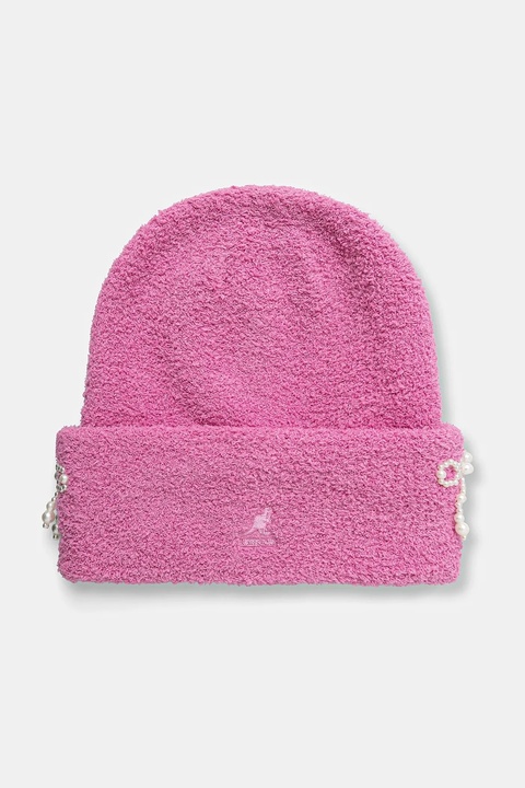 Kangol czapka PEARL BEANIE kolor różowy K3794.PP692 - zdjęcie produktu nr 1