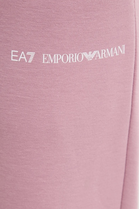 EA7 Emporio Armani spodnie dresowe damskie kolor różowy gładkie AF10443.7W000801 - zdjęcie produktu nr 2