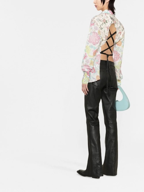 Marine Serre lace-back floral shirt - White - zdjęcie produktu nr 2