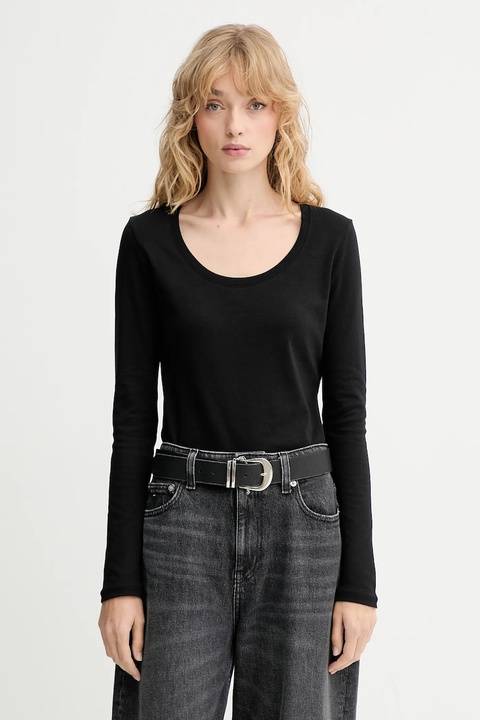 Calvin Klein longsleeve bawełniany kolor czarny LV044D228G - zdjęcie produktu nr 1