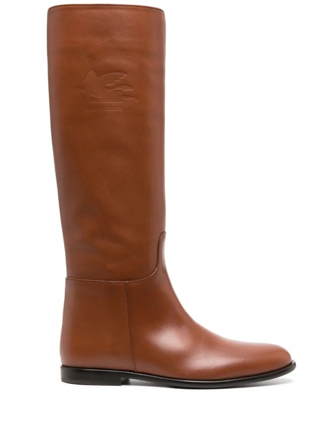 ETRO debossed-logo leather boots - Brown - zdjęcie produktu nr 2