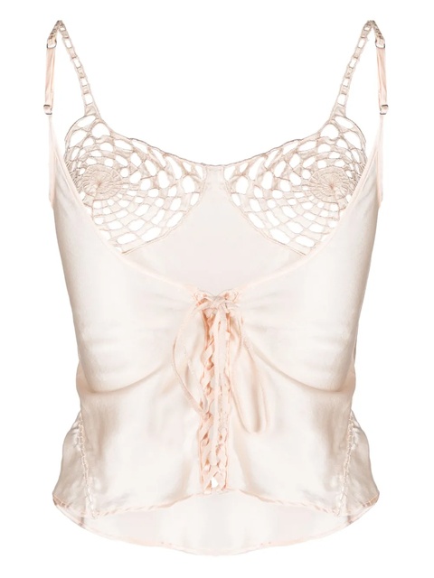 Isa Boulder knot-detailling satin-finish top - Pink - zdjęcie produktu nr 2