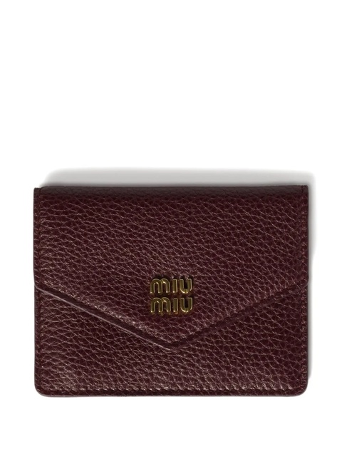 Miu Miu leather card holder - Brown - zdjęcie produktu nr 1