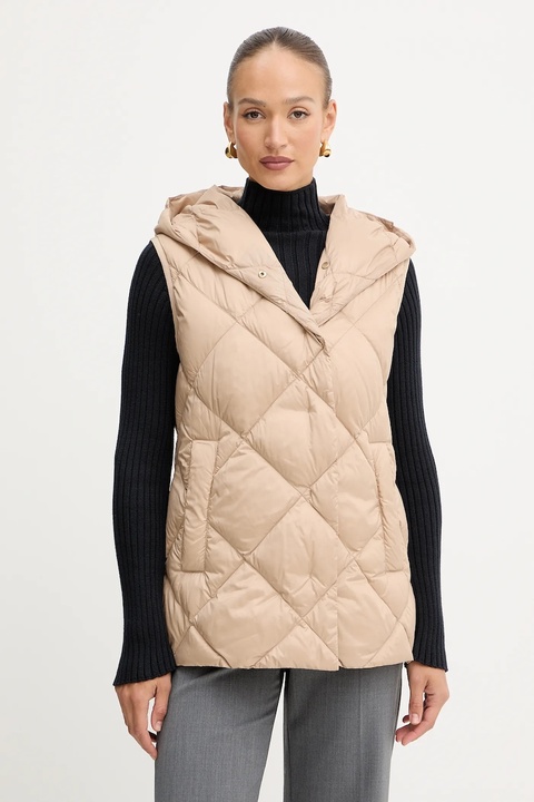 Weekend Max Mara bezrękawnik puchowy FRUTTO kolor beżowy zimowy 2525296012600 - zdjęcie produktu nr 1