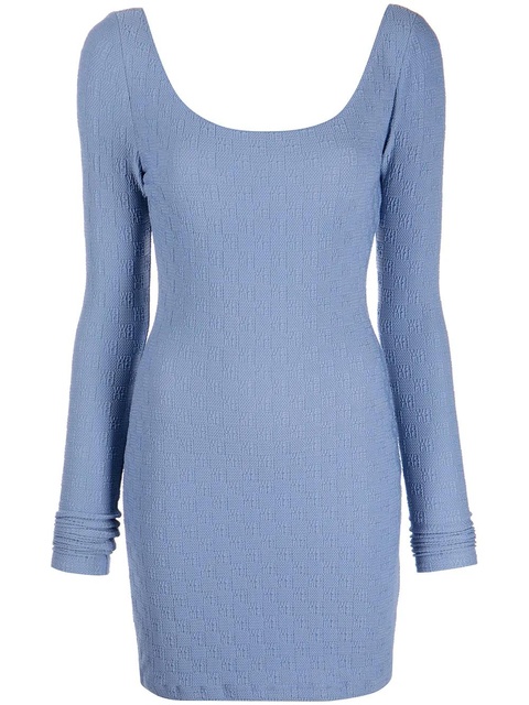 Alexander Wang embroidered-logo fitted dress - Blue - zdjęcie produktu nr 1