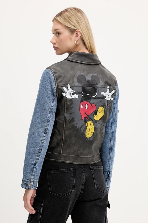 Desigual kurtka jeansowa CONSTRA kolor niebieski przejściowa 25WWED16 - zdjęcie produktu nr 2