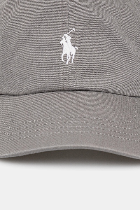 Polo Ralph Lauren czapka z daszkiem bawełniana kolor szary gładka 211912843 - zdjęcie produktu nr 2