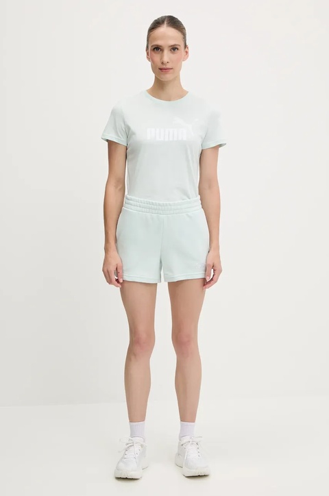 Puma t-shirt bawełniany damski kolor turkusowy 682371 - zdjęcie produktu nr 2