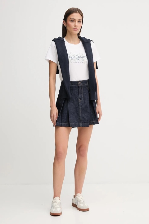 Pepe Jeans t-shirt bawełniany damski kolor biały PL5000049 - zdjęcie produktu nr 2