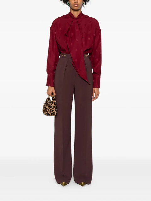 ETRO dotted-print tie-neck blouse - Red - zdjęcie produktu nr 2