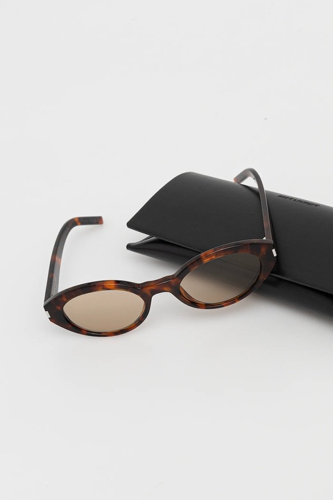 Saint Laurent okulary przeciwsłoneczne damskie kolor brązowy SL 567 - zdjęcie produktu nr 2