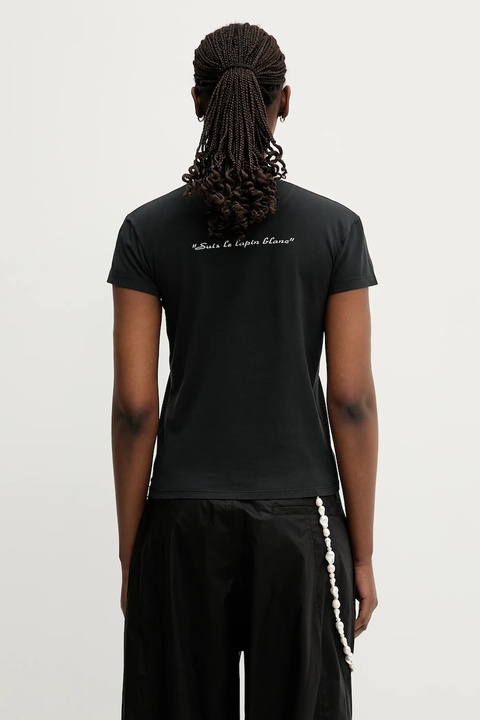 MM6 Maison Margiela t-shirt bawełniany damski kolor czarny S62GD0199 - zdjęcie produktu nr 1