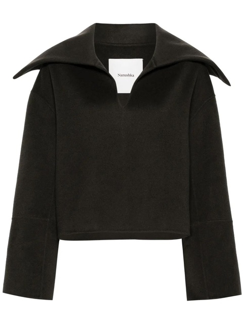 Nanushka Maxe spread-collar jumper - Grey - zdjęcie produktu nr 1