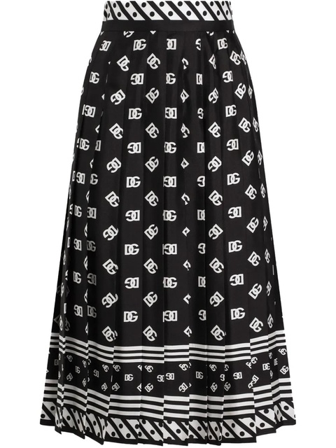 Dolce & Gabbana monogram midi skirt - Black - zdjęcie produktu nr 1