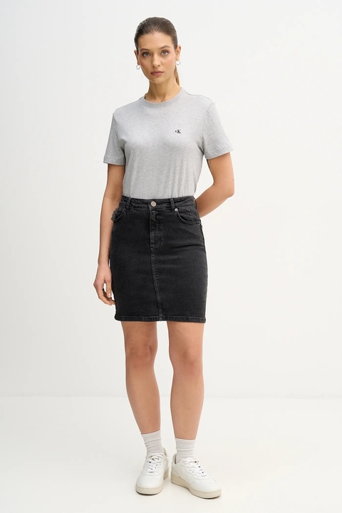 Calvin Klein Jeans t-shirt bawełniany damski kolor szary LV047B224G - zdjęcie produktu nr 2