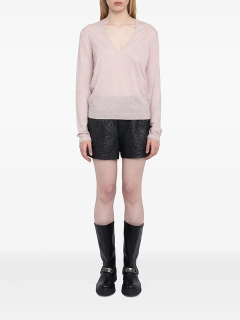Zadig&Voltaire V-neck knitted jumper - Pink - zdjęcie produktu nr 2