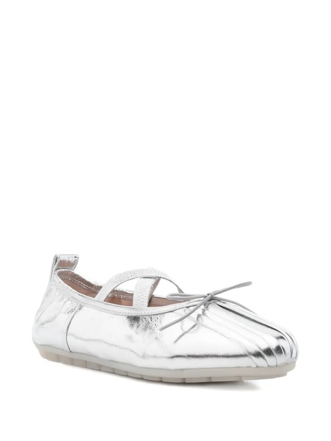 Simone Rocha cross-strap bow ballet flats - Silver - zdjęcie produktu nr 1