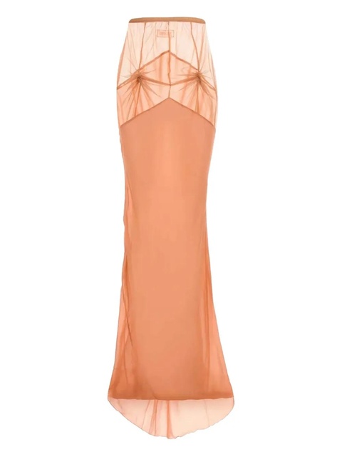The Attico tulle georgette maxi skirt - Orange - zdjęcie produktu nr 2