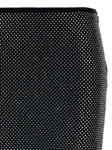 Sportmax rhinestone-embellished mesh skirt - Black - zdjęcie produktu nr 2