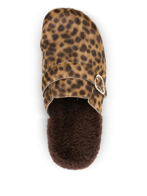 Ancient Greek Sandals Vasilitsa leopard-print mules - Brown - zdjęcie produktu nr 1