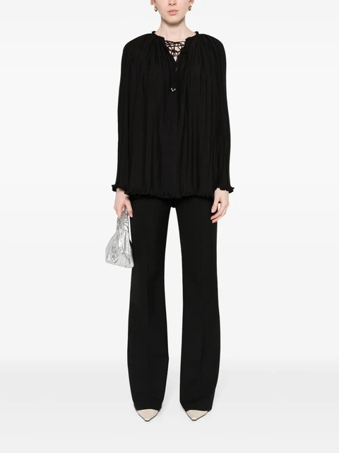 Lanvin long-sleeve pleated blouse - Black - zdjęcie produktu nr 1