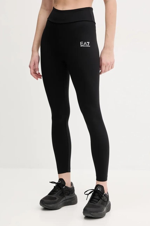 EA7 Emporio Armani legginsy treningowe kolor czarny gładkie AF12625.7W000232 - zdjęcie produktu nr 1