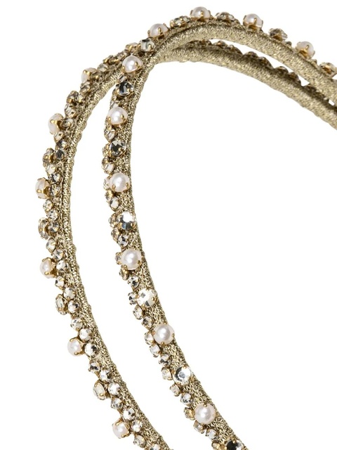 Jennifer Behr Gina crystal-embellished double headband - Gold - zdjęcie produktu nr 2
