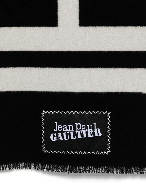 Jean Paul Gaultier logo-print scarf - Black - zdjęcie produktu nr 2