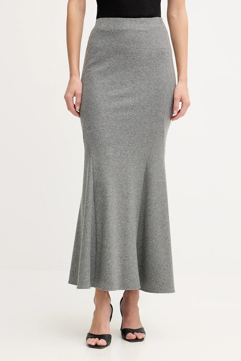 Pinko spódnica z dodatkiem wełny kolor szary maxi rozkloszowana 106095 A2ZU - zdjęcie produktu nr 1