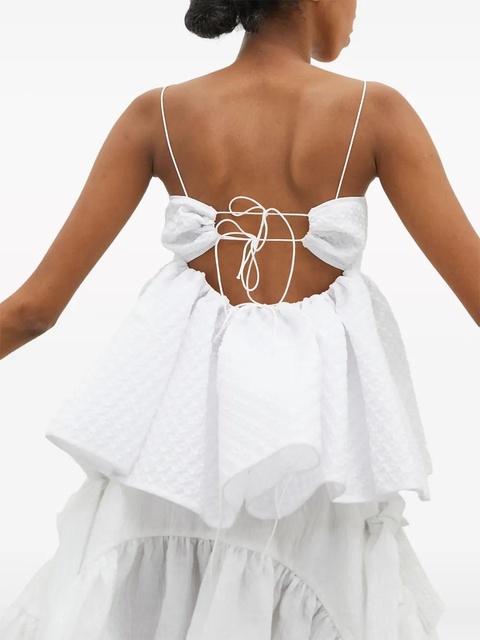 Cecilie Bahnsen Selena matelassé cotton blend top - White - zdjęcie produktu nr 2