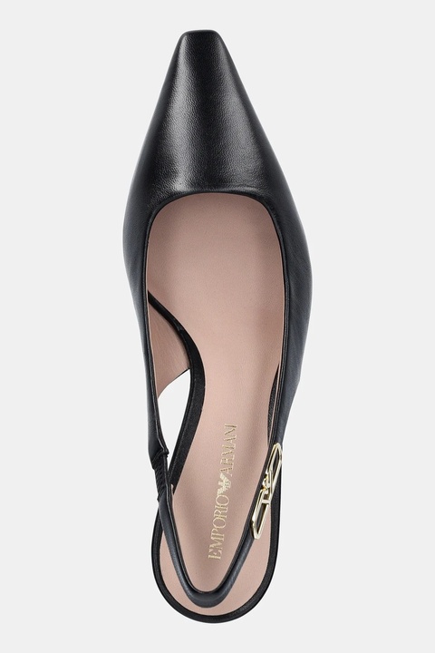 Emporio Armani szpilki skórzane kolor czarny X3E478 XF271 00002 - zdjęcie produktu nr 2