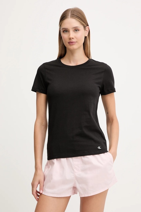 Calvin Klein Underwear t-shirt bawełniany 3-pack damski kolor czarny LV00QS7485 - zdjęcie produktu nr 1