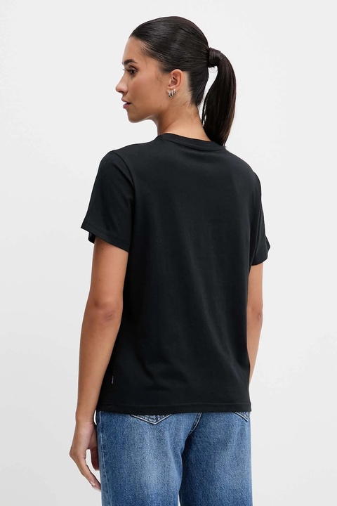 Converse t-shirt bawełniany damski kolor czarny CVW5T235 - zdjęcie produktu nr 2