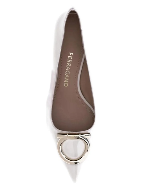 Ferragamo 50mm Gancini patent-leather pumps - Neutrals - zdjęcie produktu nr 2