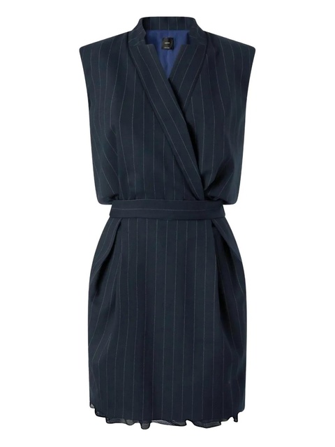 PINKO pinstripe wrap mini dress - Blue - zdjęcie produktu nr 1