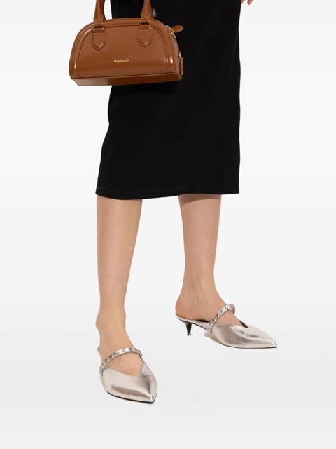 Alexander McQueen mini structured leather tote bag - Brown - zdjęcie produktu nr 2