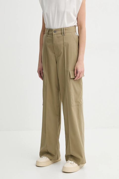 G-Star spodnie damskie kolor zielony szerokie high waist D26036-D909 - zdjęcie produktu nr 1