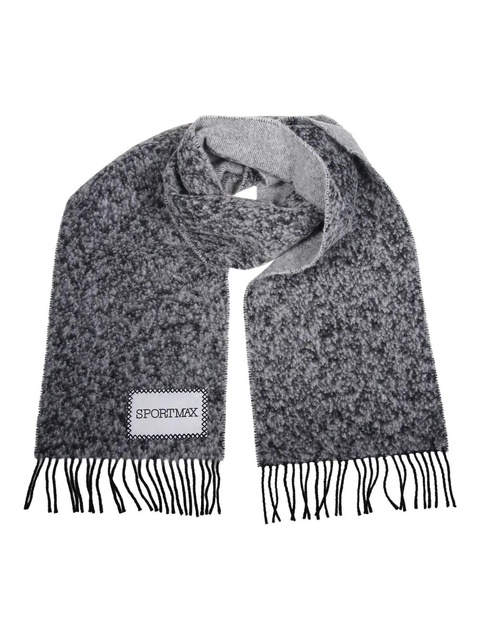 Sportmax woo blend scarf - Black - zdjęcie produktu nr 1