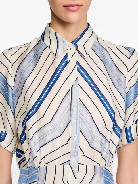 SANDRO x Louise Bourgeois silk dress - Blue - zdjęcie produktu nr 2
