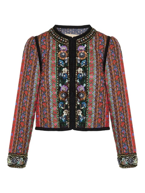 Valentino Garavani sequin-embellished floral jacket - Red - zdjęcie produktu nr 1