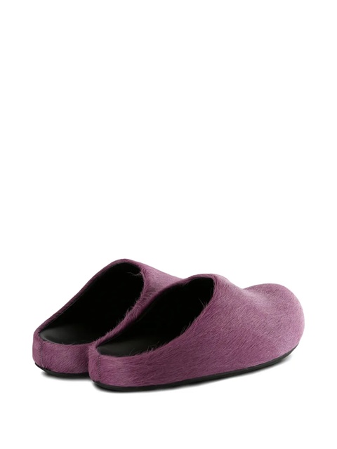 Marni Fussbett pony-hair slip-on sandals - Purple - zdjęcie produktu nr 2