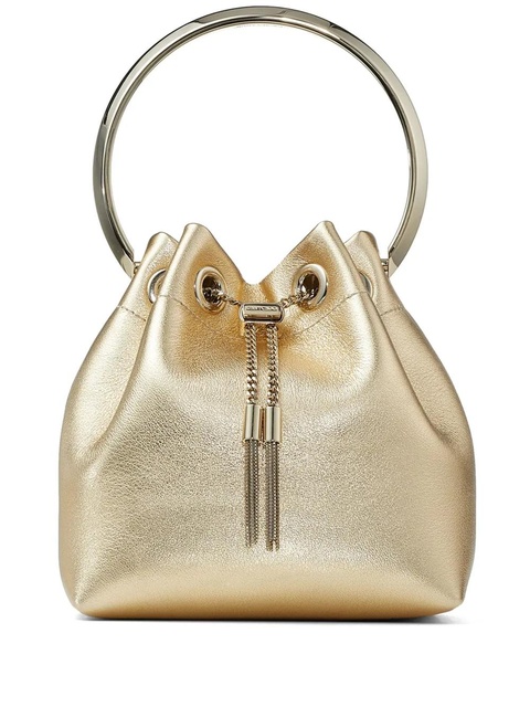 Jimmy Choo Bon Bon metallic-finish bucket bag - Gold - zdjęcie produktu nr 1